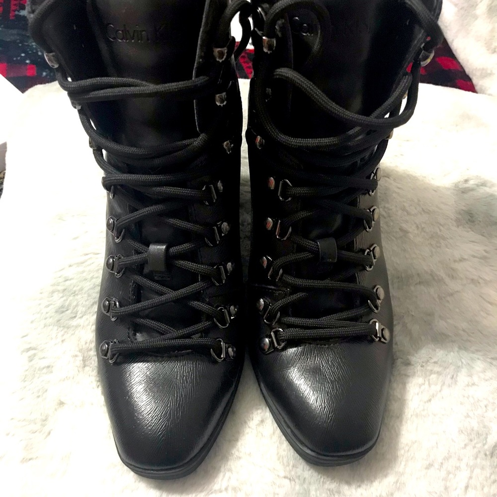 Calvin Klein Saffiano/Cow Roma black boot - Picture 3 of 4